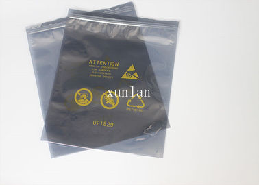 Zipper ESD Anti Static Bags 0.08mm - 0.2mm Datar Tahan Air Dengan Logo Pencetakan