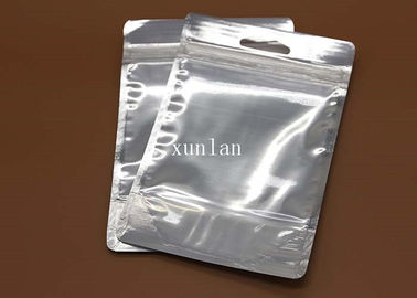 Silver Light Shield Aluminium Foil Amplop Desain Disesuaikan Logo / Ukuran