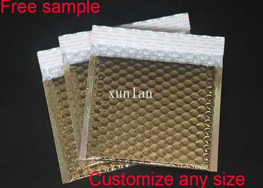 Gold Gloss Surface Metallic Bubble Mailer 6 * 10 Empuk 2 Sisi Penyegelan Anti Gemetar