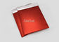 Matte Red Bubble Wrap Mailing Envelopes Ukuran CD Dicetak Dengan 2 Sisi Penyegelan